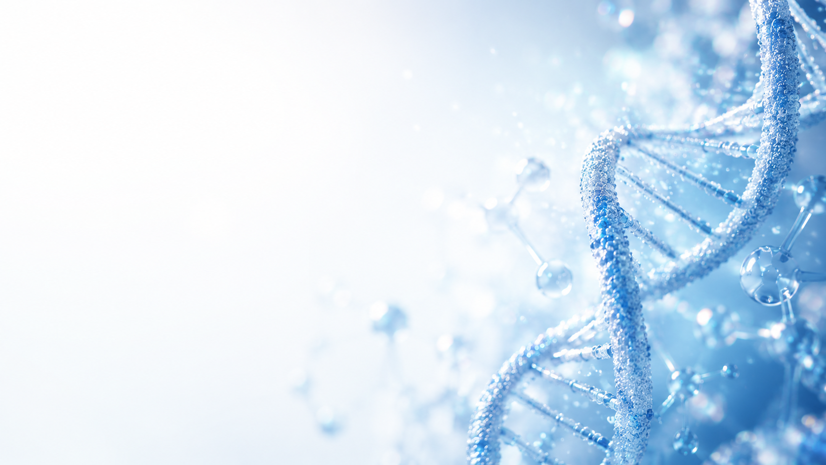 DNA helix representing clinical research and medical innovation
